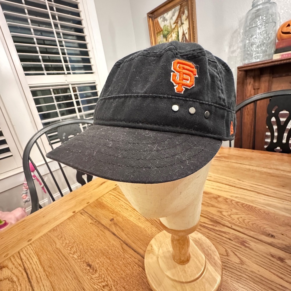 New Era San Francisco Giants Women Black Cadet Military Hat MLB Adjustable Cap
